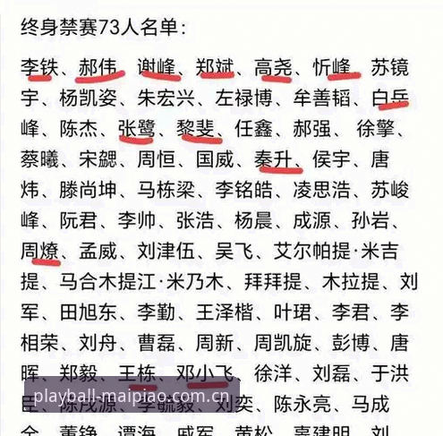 足协第三批禁足名单全面解析：买球平台官网如何助力深度理解足球反腐风暴